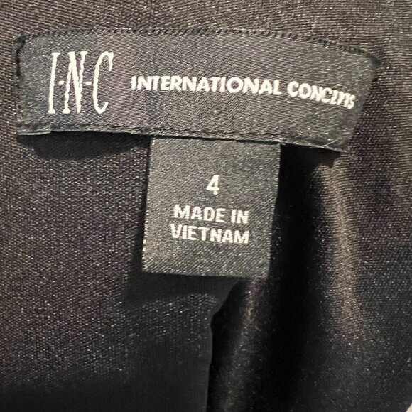 INC International Concepts Black Asymmetric Lace Sleeveless Dress, Size 4 - Picture 15 of 16